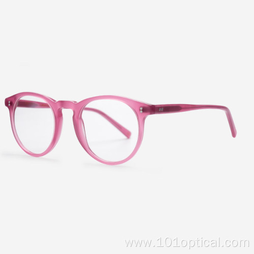 Round D-Frame Acetate Women And Men Optical Frames